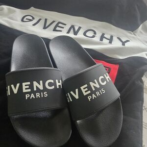 Givenchy Paris Black Slide Sandals